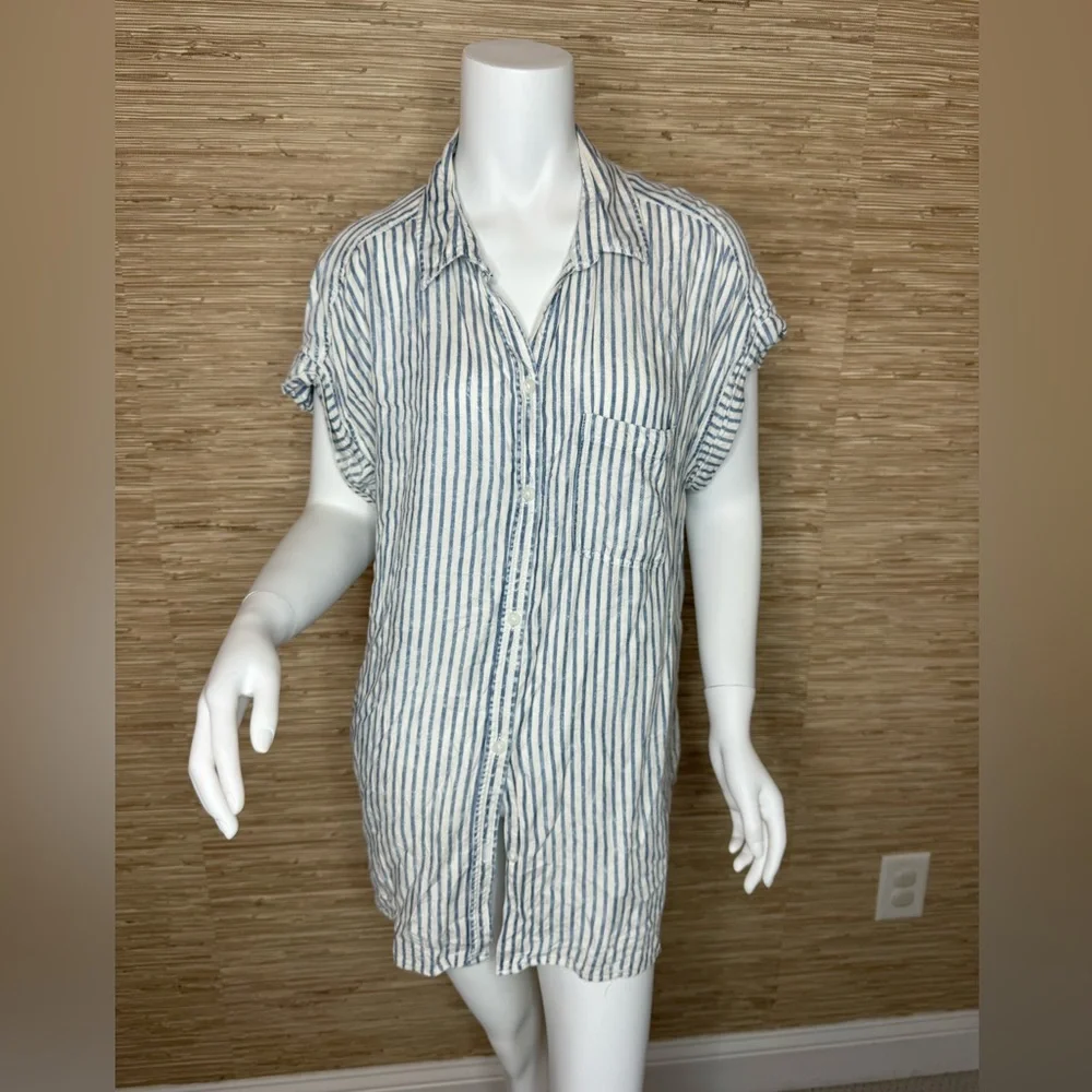 American Eagke button up striped top - Picture 1 of 4